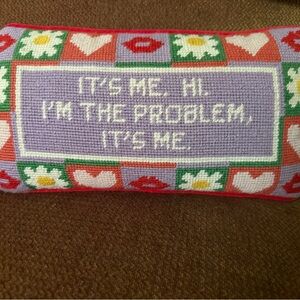 Furbish Red Needlepoint Pillow